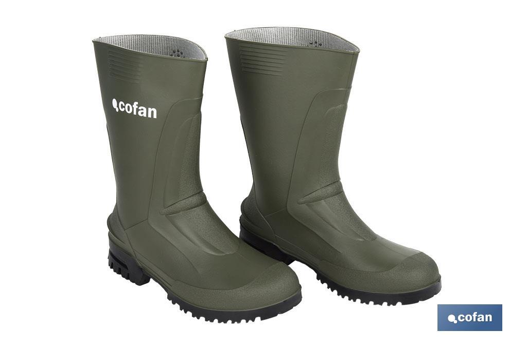 BOTA PVC VERDE MEDIA CAÑA TALLA 42