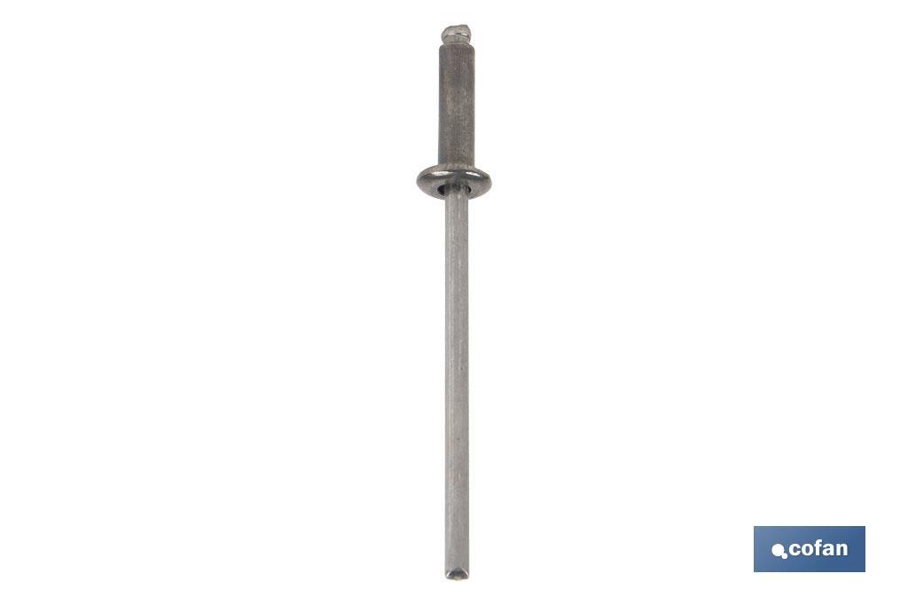 REMACHE ACERO INOX A-2  4.8 X 12 MM