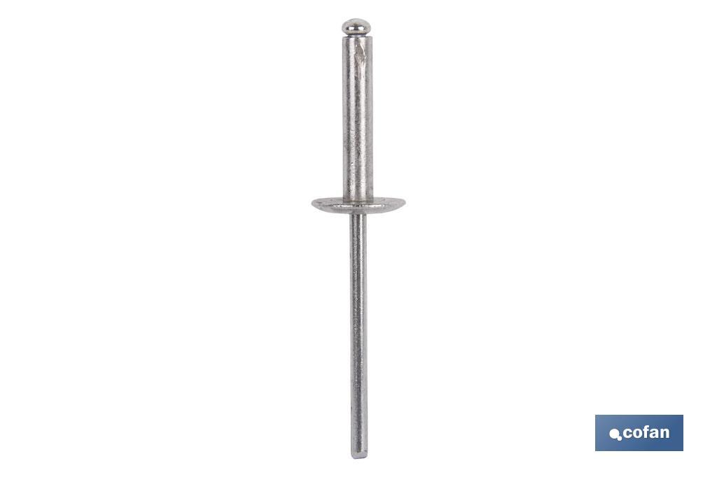 REMACHE ALUMINIO ALA ANCHA D-14  4,8 X 20 MM