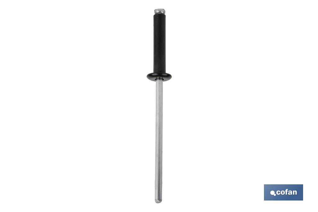 REMACHE ALUMINIO NORMAL NEGRO 3.2 X 12 MM
