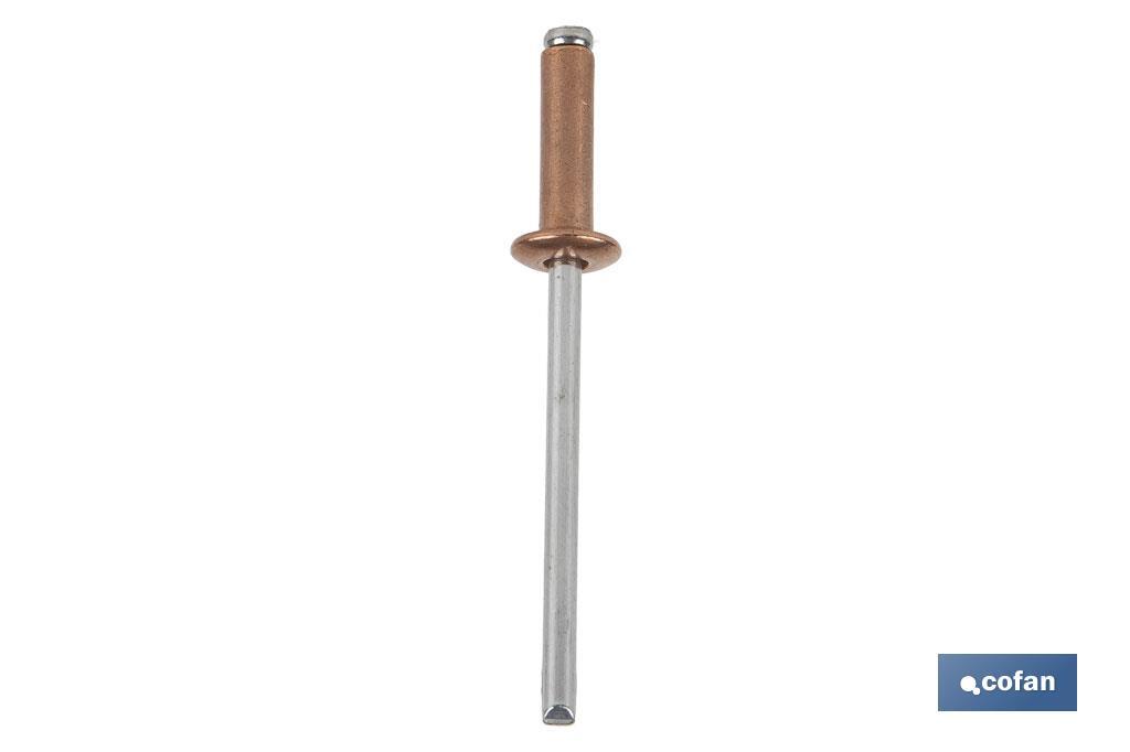 REMACHE COBRE ACERO 4 X 9 MM