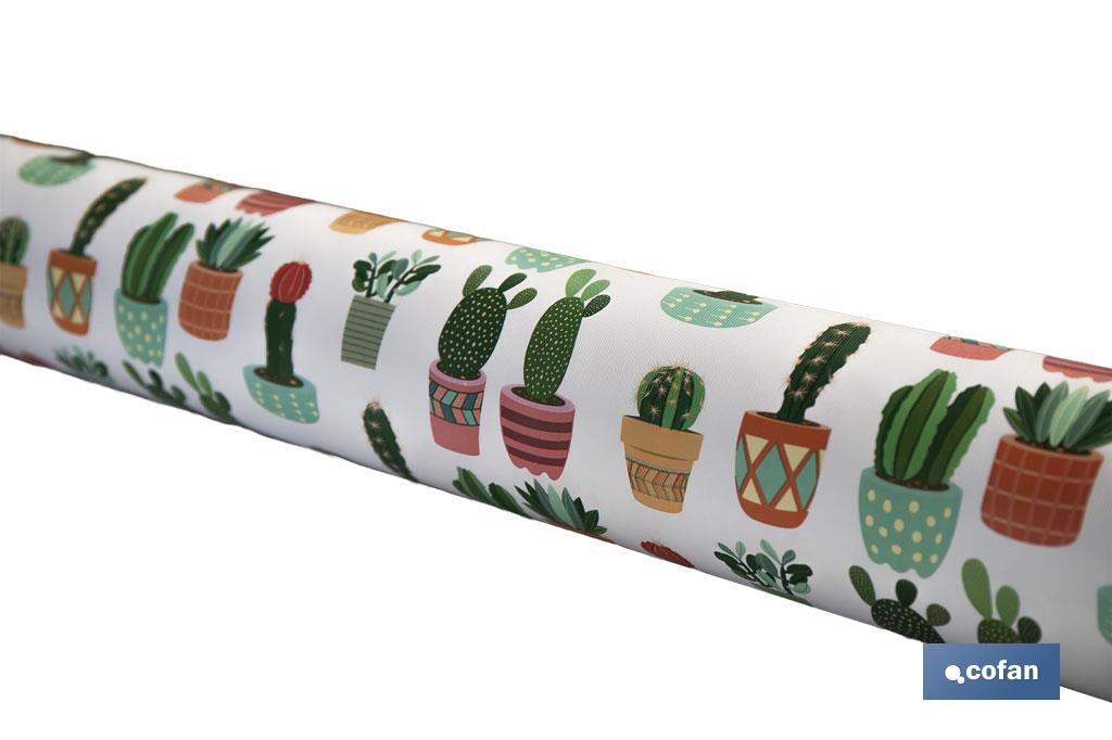 ROLLO DE MANTEL ANTIMANCHAS CON CACTUS 1,40 X 20 M