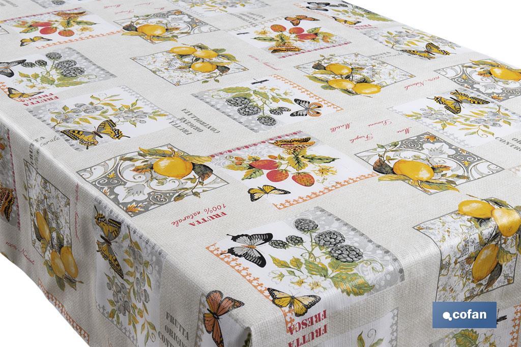 ROLLO DE HULE DISEÑO LIMONES 1.40 X 25 M