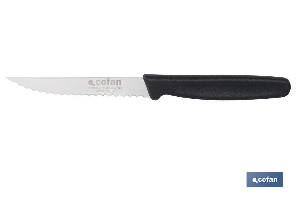 PACK DE 25  CUCHILLOS DE COCINA MICRODENTADO 10,5 cm