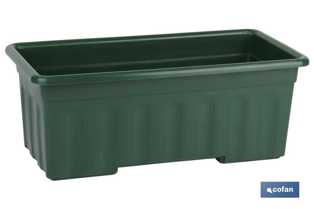 JARDINERA VERDE  MODELO AZAHAR 40 X 20 X 15.5 CM