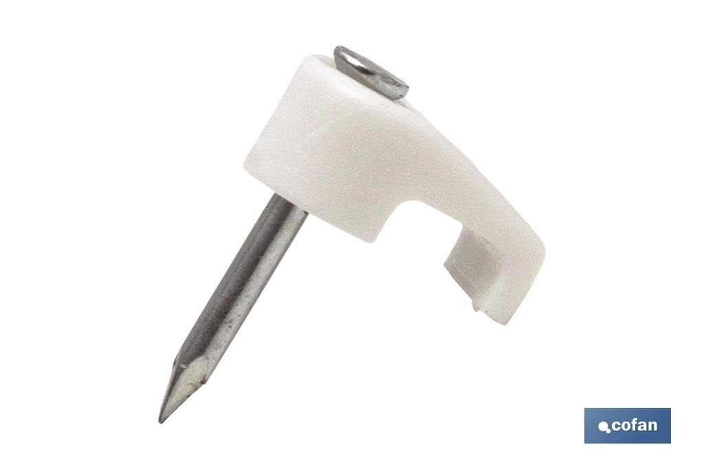 GRAPA PLÁSTICO CABLE PLANO 3,9X2,2MM