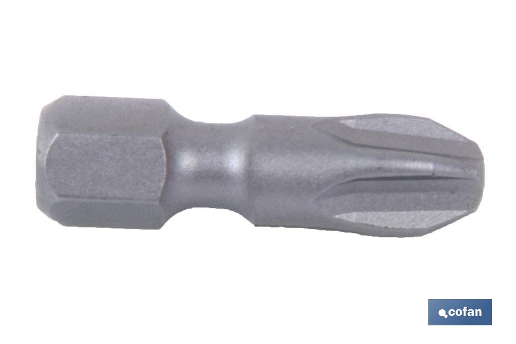 Puntas Phillips de atornillar en 1/4\" | Con huellas desde PH 0, PH 1, PH 2 y PH 3 | Versiones de 25 y 50 mm de longitud