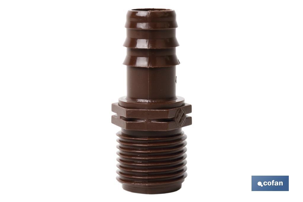 Conector de enlace mixto para riego por goteo o aspersión de rosca 3/4\"\" | Imprescindible para instalación de riego por g